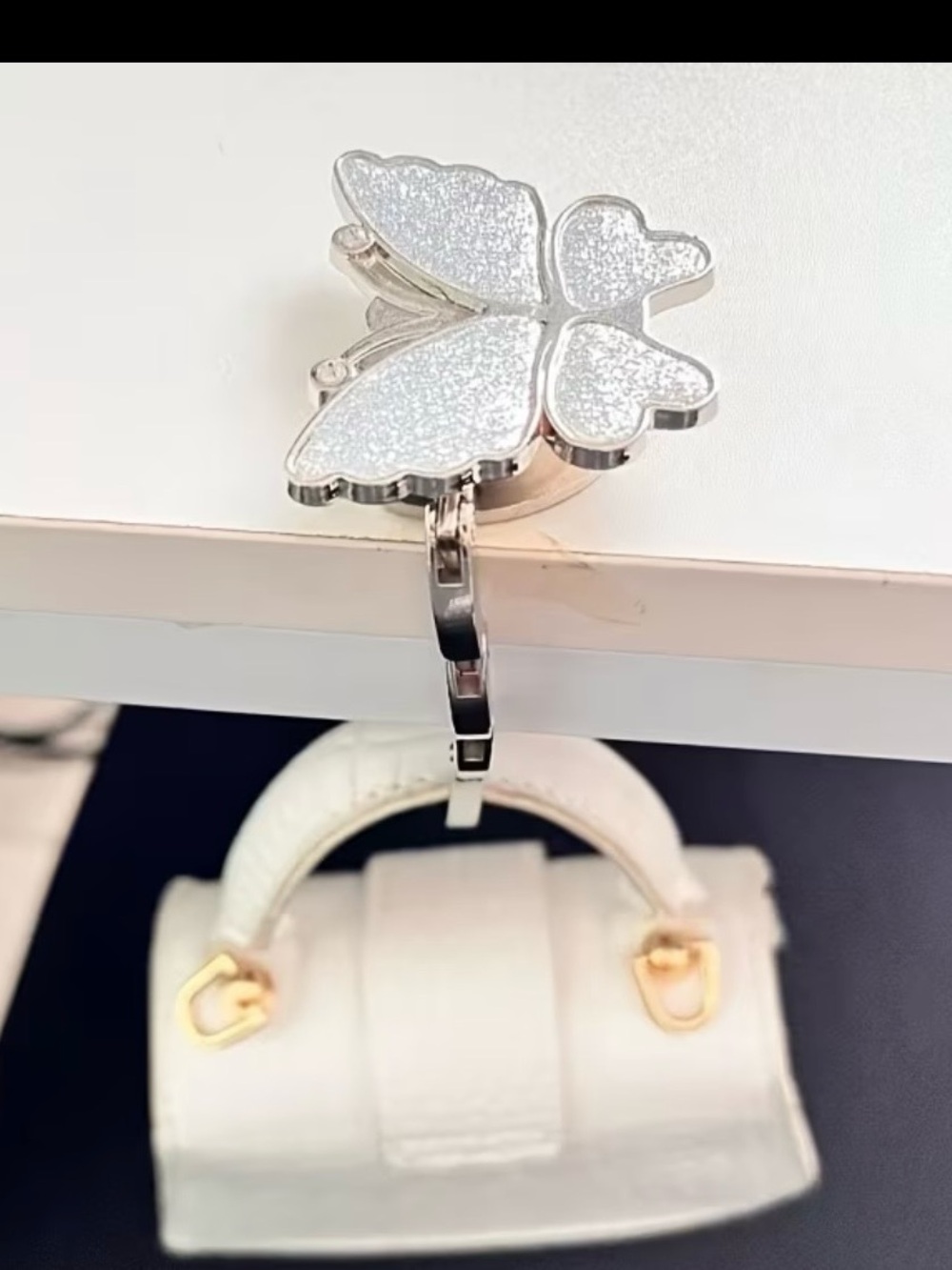 Silver Butterfly Purse Hook - Picture 3 of 6